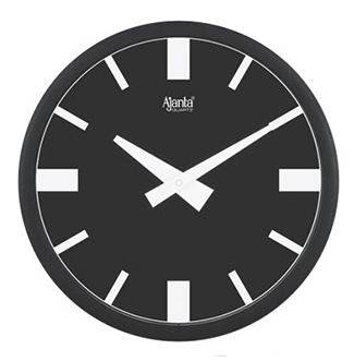 Black Ajanta Quartz Wall Clock at 25% Discount