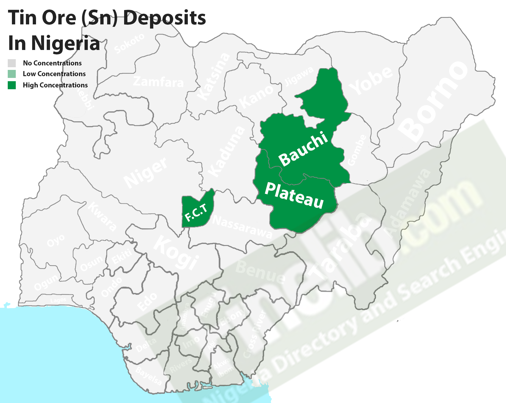 Tin ore natural mineral resources in Nigeria